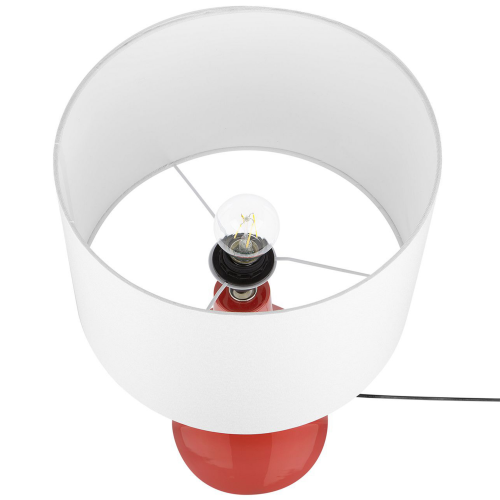Beliani Table Lamp TRIVERSA Ceramic Red 2