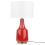 Beliani Table Lamp TRIVERSA Ceramic Red 2