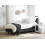 Beliani Adjustable Bed Fabric DUKE 80 x 200 cm (EU Small Single) Dark Grey 2