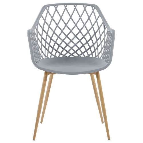 Beliani Set of 2 Dining Chairs NASHUA Light Grey 2