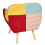 Beliani Armchair MELBY Fabric Multicolour 3