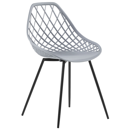 Beliani Set of 2 Dining Chairs CANTON Light Grey 1