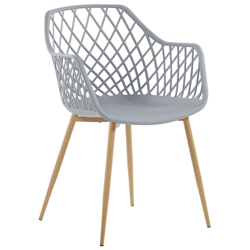 Beliani Set of 2 Dining Chairs NASHUA Light Grey 1