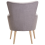Beliani Armchair ANGEN Fabric Light Grey 6