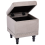 Beliani Storage Pouffe LORETTO Velvet Beige 6
