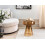 Beliani Side Table LAGUNA Glass Golden Brown 2