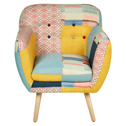 Beliani Armchair MELBY Fabric Multicolour 1