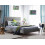 Beliani Bed Velvet BAYONNE 140 x 200 cm (EU Double) Light Grey 5