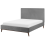 Beliani Bed Velvet BAYONNE 140 x 200 cm (EU Double) Light Grey 2