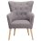 Beliani Armchair ANGEN Fabric Light Grey 5