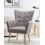 Beliani Armchair ANGEN Fabric Light Grey 3
