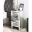 Beliani 3 Drawer Bedside Table LORAY Glass Mirrored Silver 2