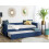 Beliani Trundle Bed Fabric LIBOURNE 80 x 200 cm (EU Small Single) Navy Blue 2