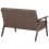 Beliani Sofa 2 Seater ASNES Fabric Brown 9