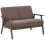 Beliani Sofa 2 Seater ASNES Fabric Brown 8