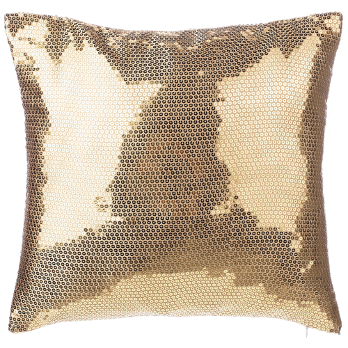 Beliani Set of 2 Decorative Cushions ASTER 45 x 45 cm Gold Solid 2
