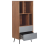 Beliani Shelving Unit RICHMOND 139 cm Dark Walnut 3