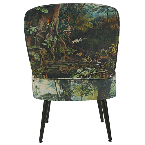 Beliani Armchair VOSS Fabric Dark Green 1