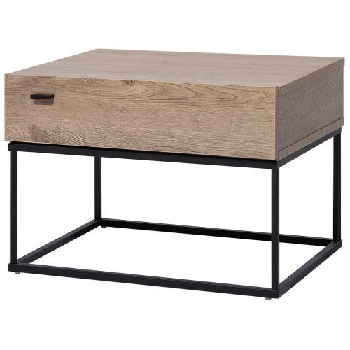 Beliani 1 Drawer Bedside Table CAIRO Taupe 2