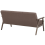 Beliani Sofa 3 Seater ASNES Fabric Brown 5