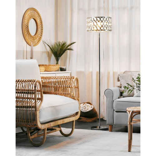 Beliani Floor Lamp TENNA Crystal Silver 1