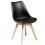 Beliani Set of 2 Dining Chairs DAKOTA II Black 6