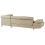 Beliani Corner Sofa 5 Seater NORREA Fabric Light Beige Left Hand 3