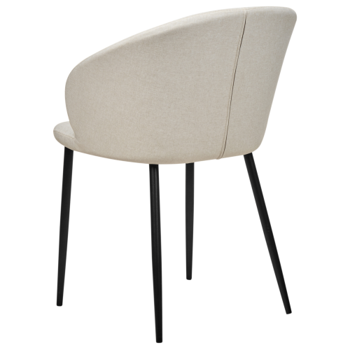 Beliani Set of 2 Dining Chairs MASON Fabric Light Beige 1