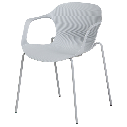 Beliani Set of 2 Dining Chairs ELBERT Light Grey 2