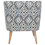 Beliani Armchair TUMBA with Footstool Fabric Multicolour 2