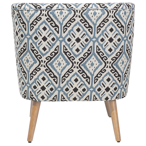Beliani Armchair TUMBA with Footstool Fabric Multicolour 1