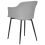 Beliani Set of 2 Dining Chairs ELIM Fabric Light Grey 6