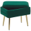 Beliani Upholstered Storage Bench ODESSA Velvet Dark Green 5