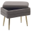 Beliani Upholstered Storage Bench ODESSA Velvet Grey 2