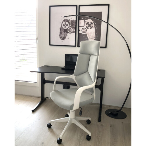 Beliani Office Chair DELIGHT Light Grey 1