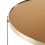 Beliani Side Table LUCEA Tempered Glass Gold 4