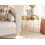 Beliani Side Table LUCEA Tempered Glass Gold 2