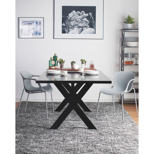 Beliani Set of 2 Dining Chairs ELBERT Light Grey 1