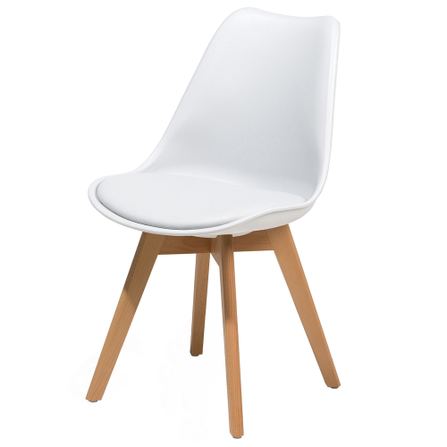 Beliani Set of 2 Dining Chairs DAKOTA II White 2