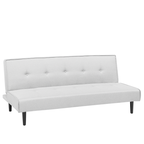 Beliani Sofa Bed 3 Seater VISBY Fabric Light Grey 1