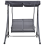 Beliani Patio Swing TESERO Metal Grey 2