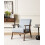 Beliani Armchair ASNES Fabric Light Grey 2