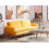 Beliani Sofa Bed 3 Seater VETTRE Velvet Yellow 2