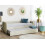 Beliani Trundle Bed Fabric LIBOURNE 80 x 200 cm (EU Small Single) Beige 2