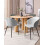 Beliani Set of 2 Dining Chairs MASON Fabric Light Grey 2