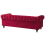 Beliani Sofa 3 Seater CHESTERFIELD Velvet Dark Red 3