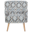 Beliani Armchair TUMBA with Footstool Fabric Multicolour 5