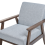 Beliani Armchair ASNES Fabric Light Grey 6