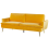Beliani Sofa Bed 3 Seater VETTRE Velvet Yellow 6