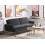 Beliani Sofa Bed 3 Seater VETTRE Velvet Black 3